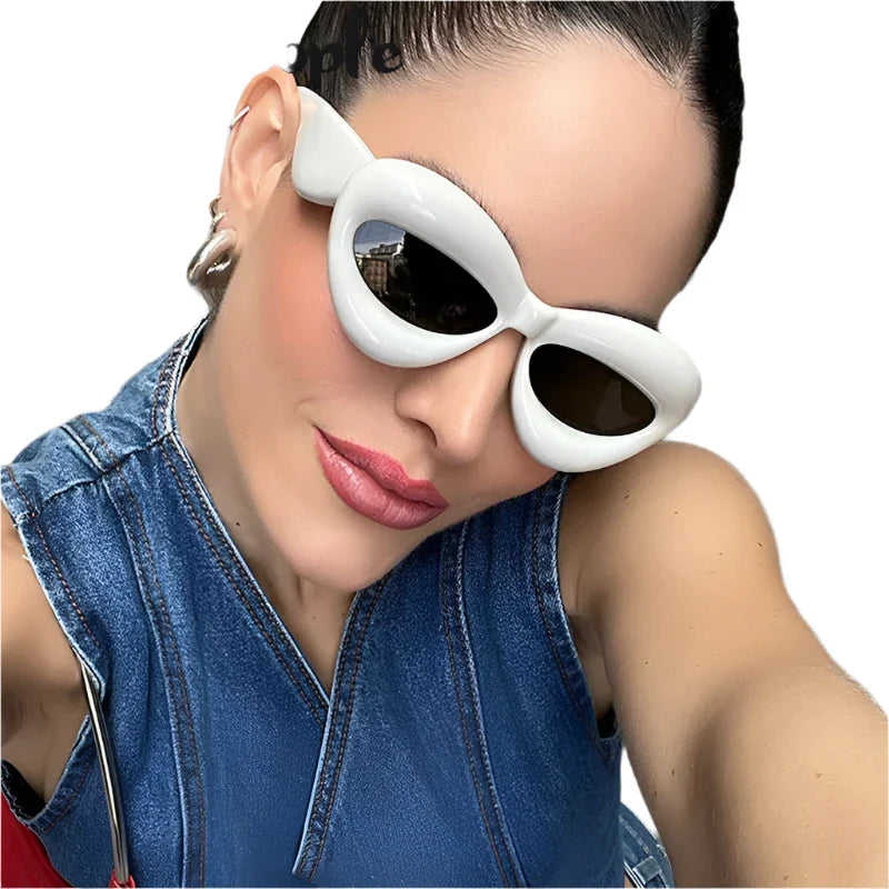 Plush women Cat Eye Sunglasses