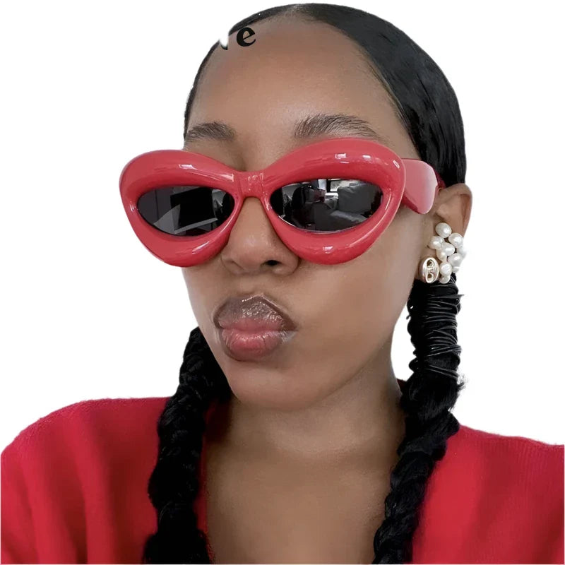 Plush women Cat Eye Sunglasses