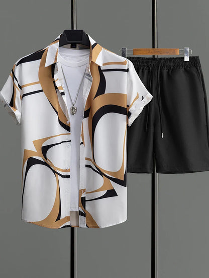 Resort wear Luxury Style Men's Short-sleeved outfit