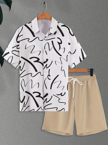 Resort wear Luxury Style Men's Short-sleeved outfit