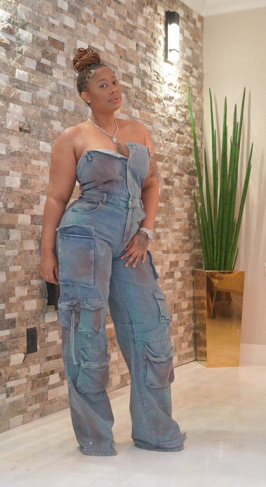 Grunge Denim Jumpsuit