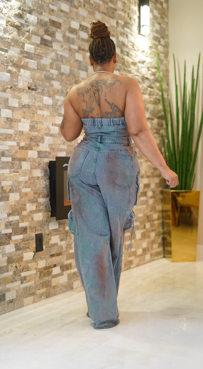 Grunge Denim Jumpsuit