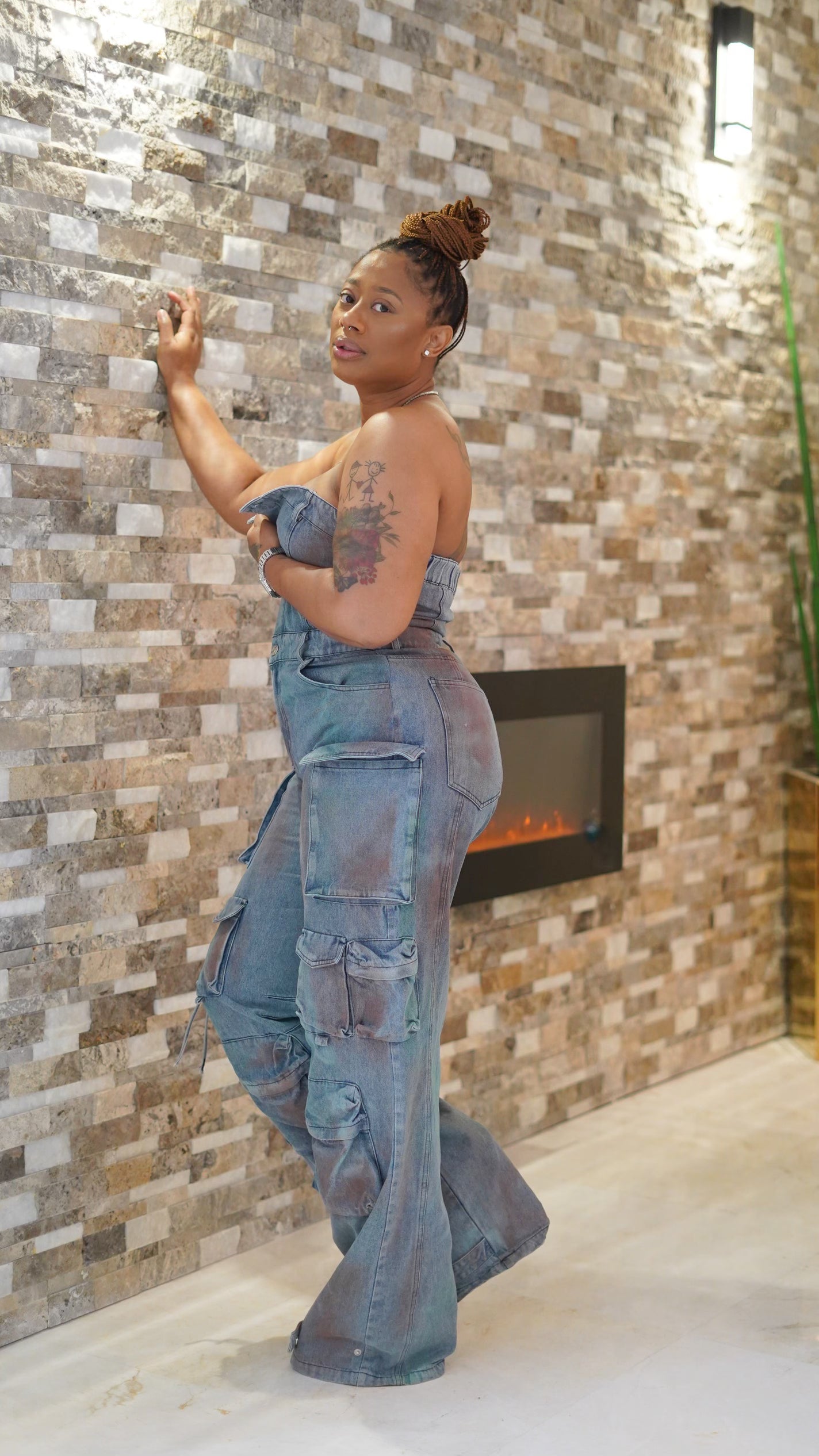 Grunge Denim Jumpsuit