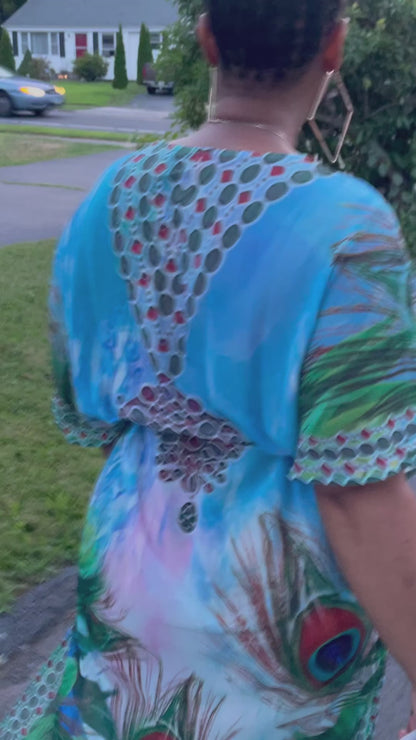 Peacock Sheer Kimono