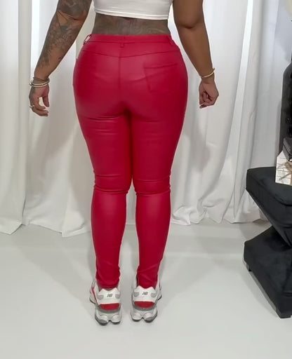 Scarlet PU Faux Leather Pants
